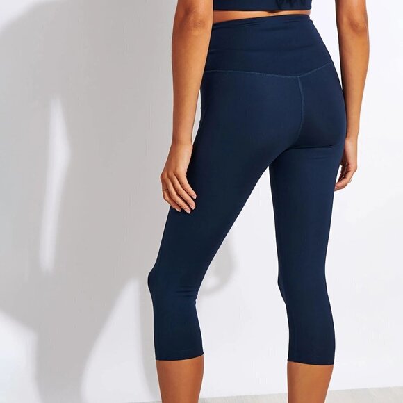 Girlfriend collective Midnight Blue Compressive High-Rise Crop Legging Medium - Picture 2 of 10